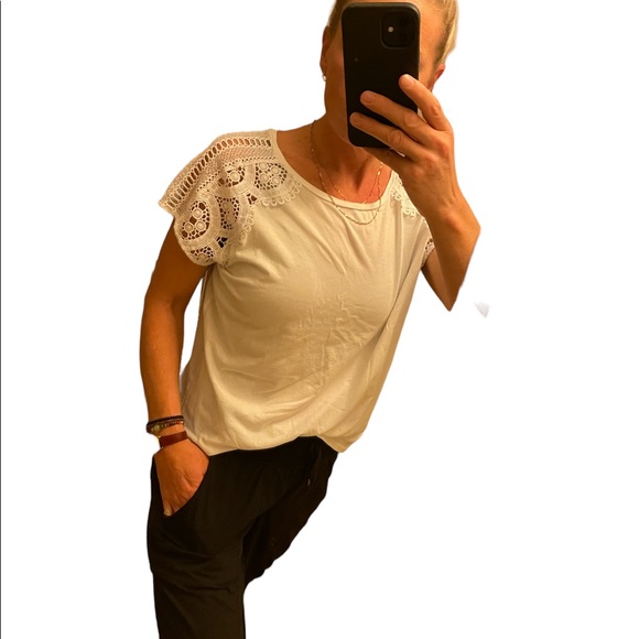 Loft lace shoulder T-shirt - Picture 1 of 4